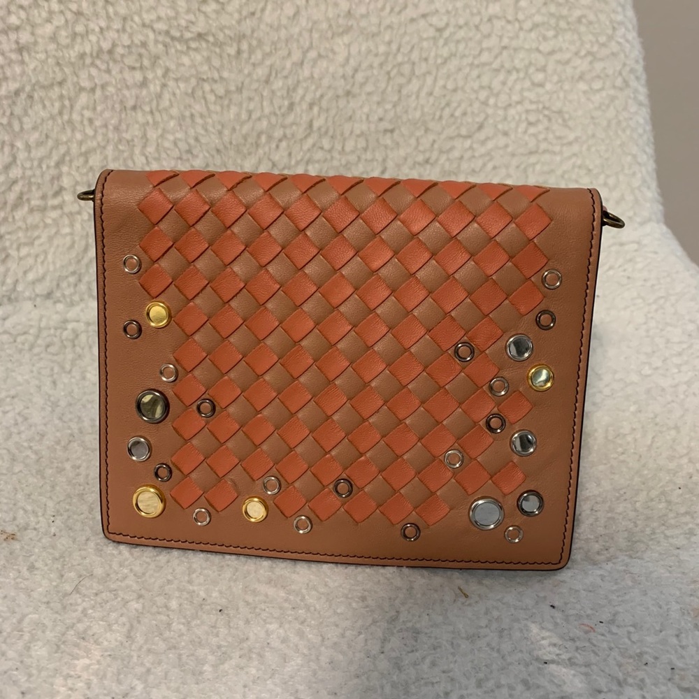 BOTTEGA VENETA Intrecciato Leather Chain Wallet